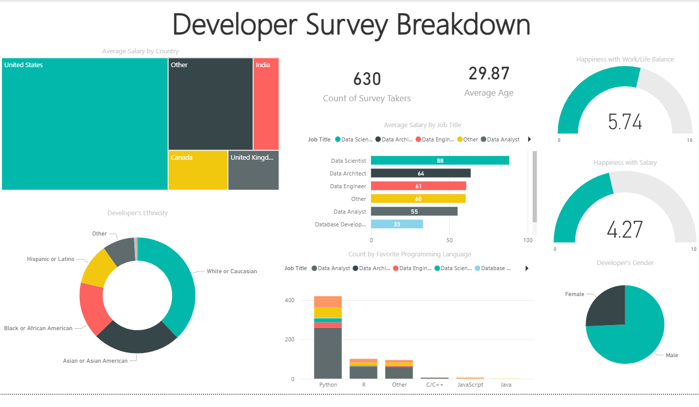 Developer Survey Insights Dashboard